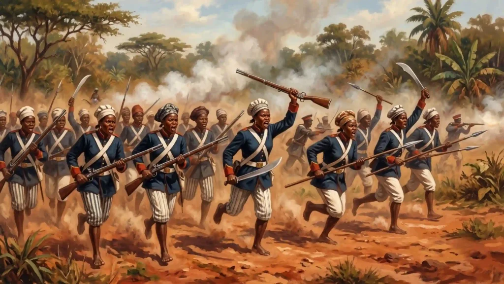 Les Amazones du Dahomey corps d'élite féminin du roi Béhanzin au Bénin au XIXe siècle