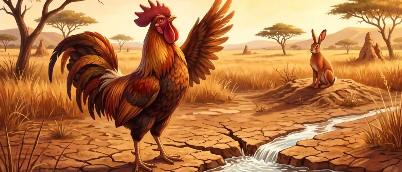 Le Conte du Coq Cultivateur : La Gourmandise de Bouky l&rsquo;Hyène