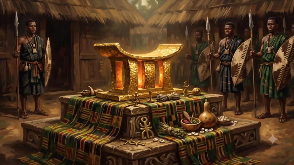 Le Tabouret d'Or sacré des Ashanti que Yaa Asantewaa a défendu face aux Britanniques en 1900